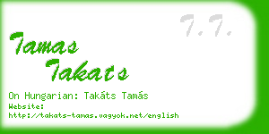 tamas takats business card