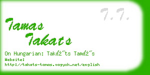 tamas takats business card